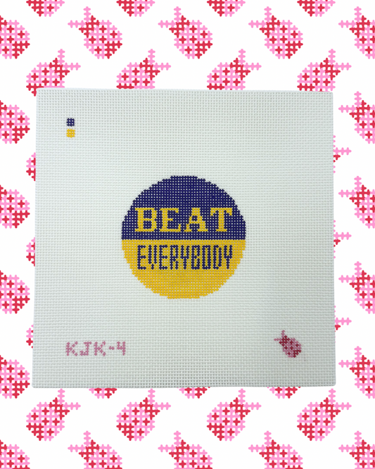 "Beat Everybody" Pin - Purple & Gold - LSU